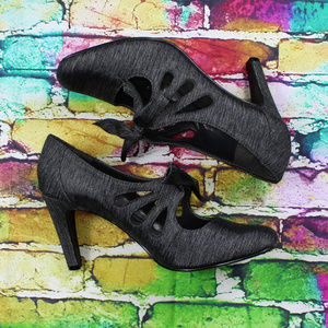 EUC Ann Marino Tweed Bow Pumps